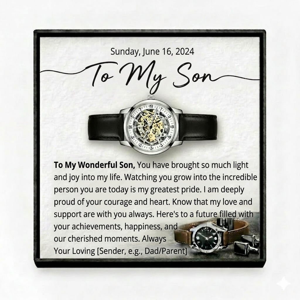 Open work watch For Son