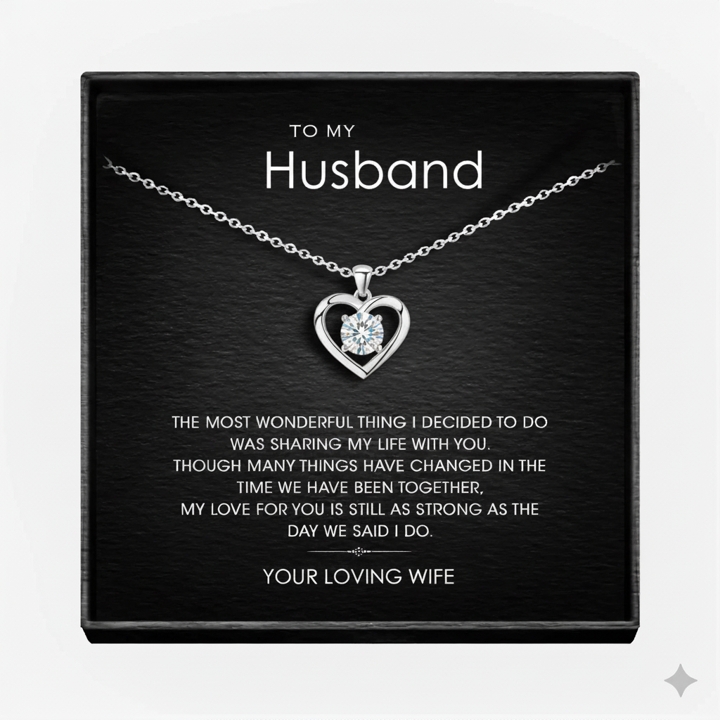 To My Wonderful Husband Forever Love Necklace