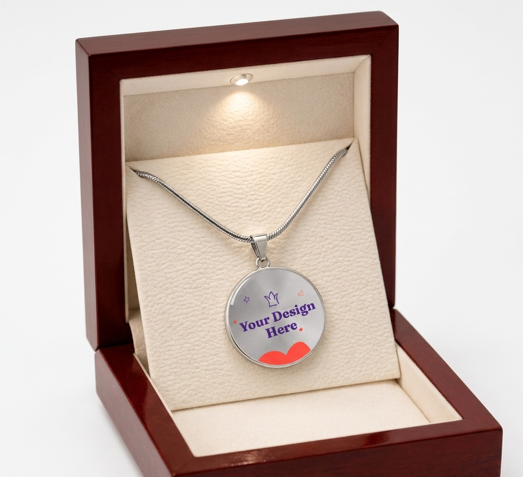 Luxury Graphic Circle Necklace