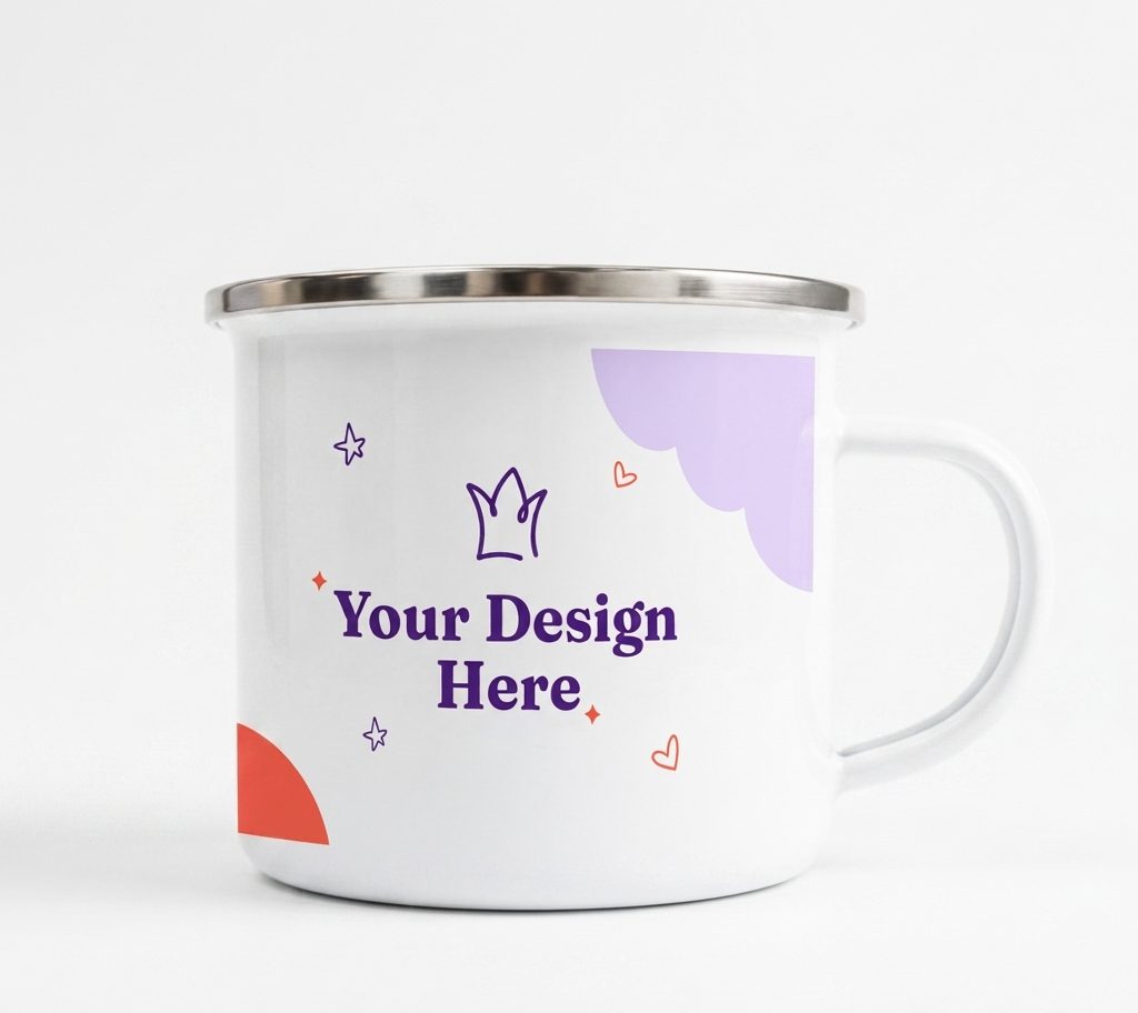 12oz Enamel Camping Mug
