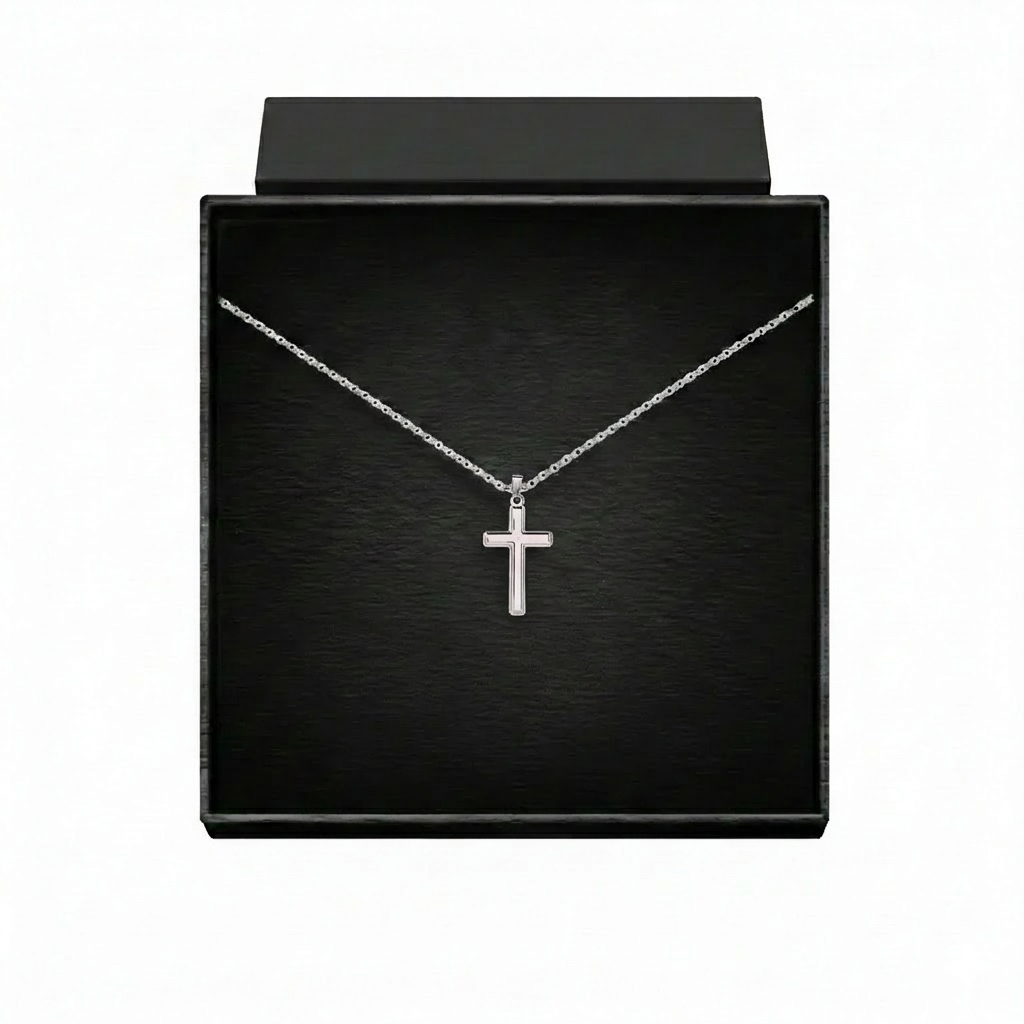 Artisan Cross Necklace with Ball Chain