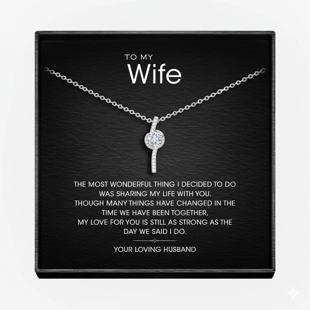 To My Wonderful Wife Alluring Beauty Necklace