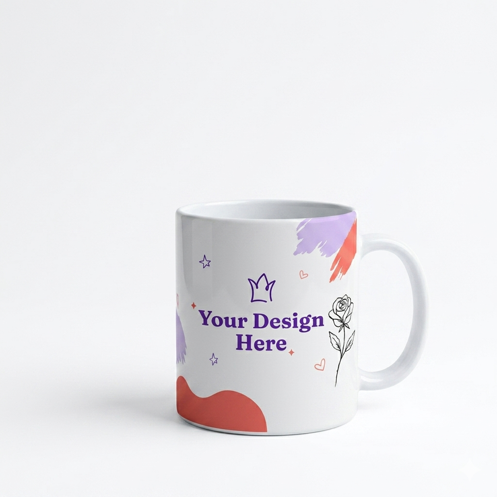 White Ceramic Mug Multiple Variants
