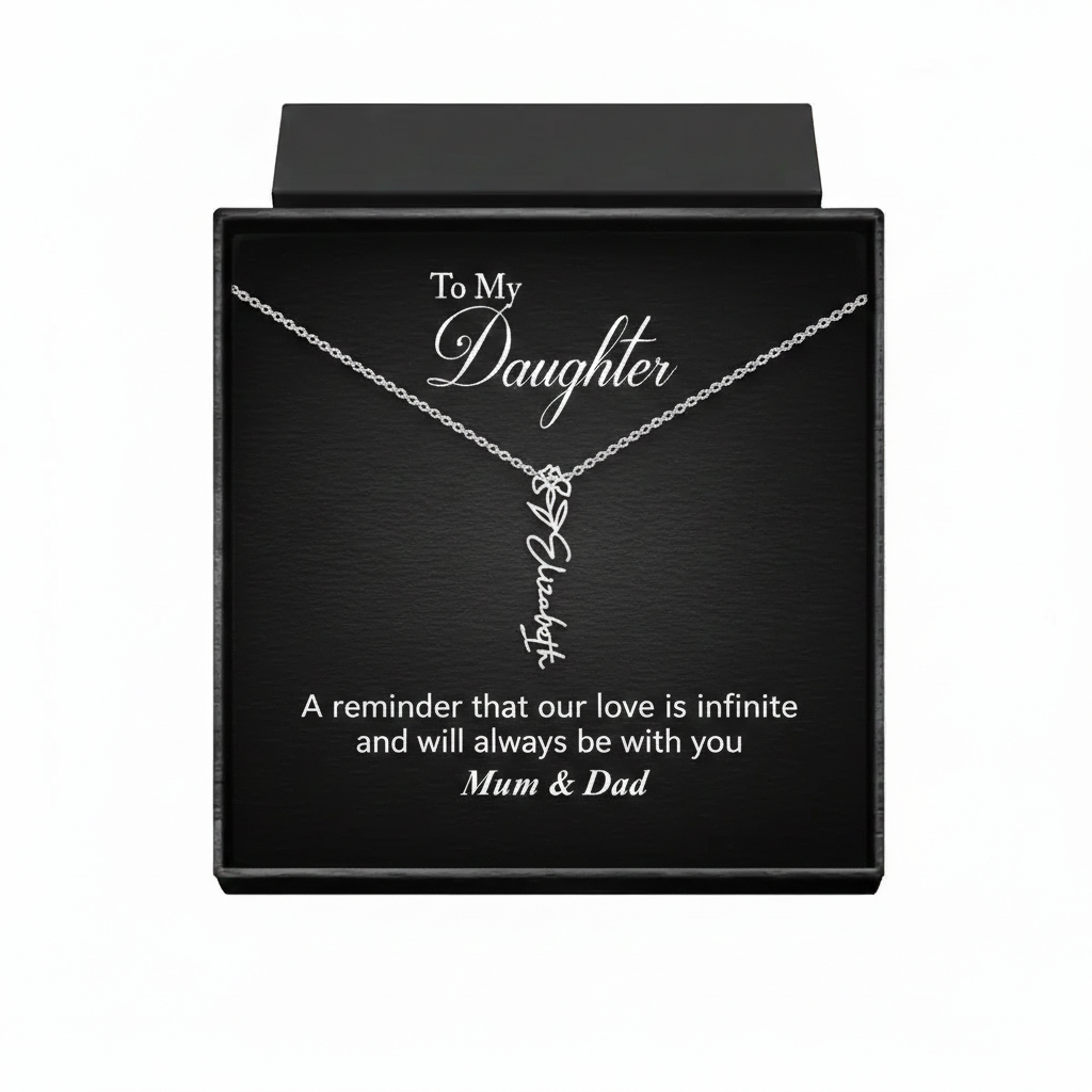 Flower Name Necklace