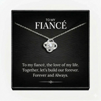 To My Wonderful Fiance Love knot necklace