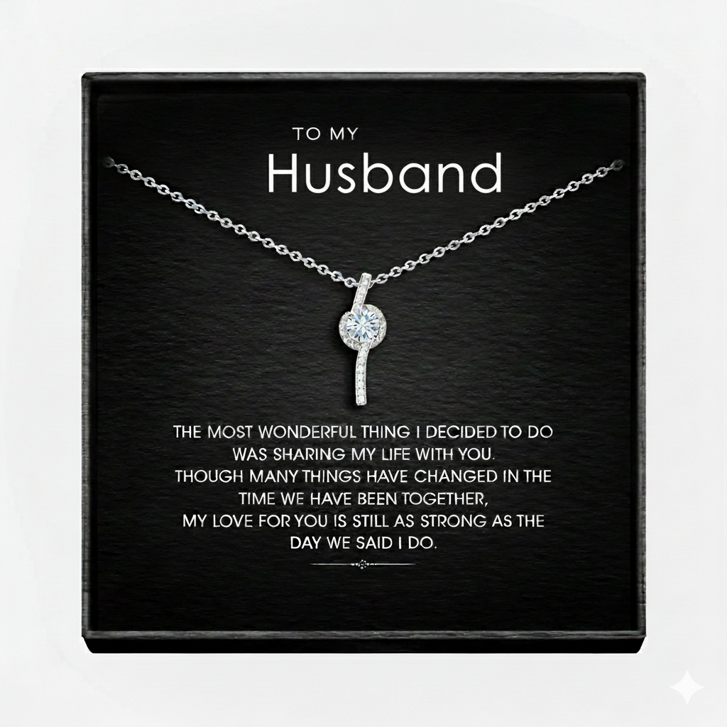 To My Wonderful Husband Alluring Beauty Necklace