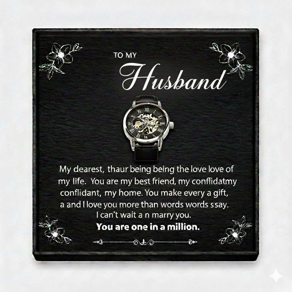 To My Wonderful Husband Openwork Watch