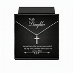 Artisan Cross Necklace with Ball Chain For Daughter