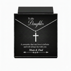 Artisan Cross Necklace with Ball Chain For Daughter