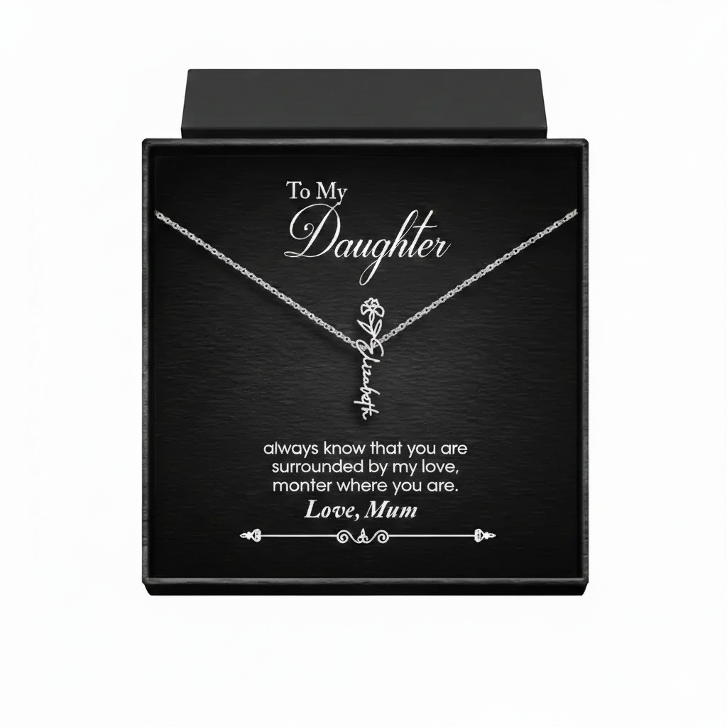 Flower Name Necklace