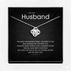 To My Wonderful Husband Love knot necklace