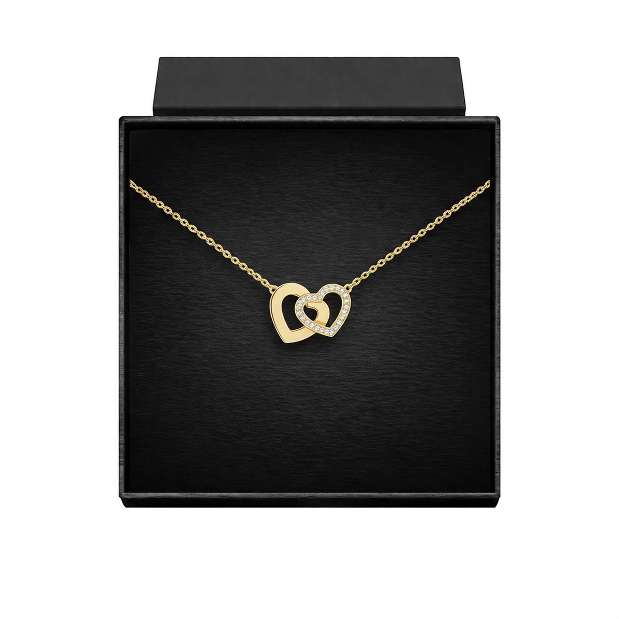 Interlocking Hearts Necklace Gift for Her