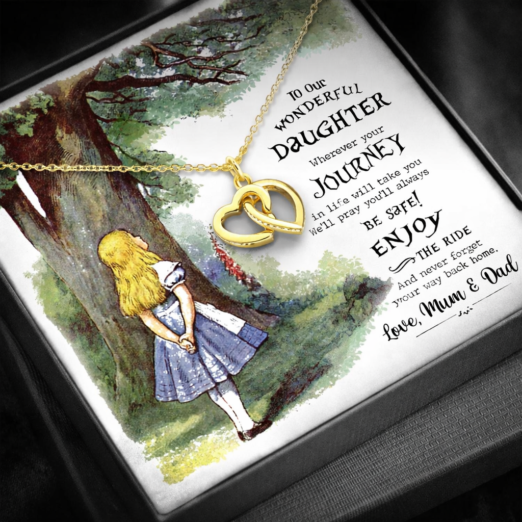 Interlocking Hearts Necklace  For Graduation