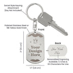 Engraved Dog Tag Keychain