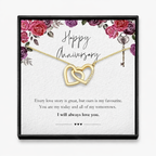 Interlocking Hearts Necklace  For Anniversary