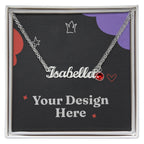 Custom Name Necklace with Birthstone