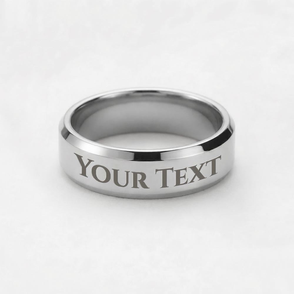 Non-Message Card Engraved Men's Ring