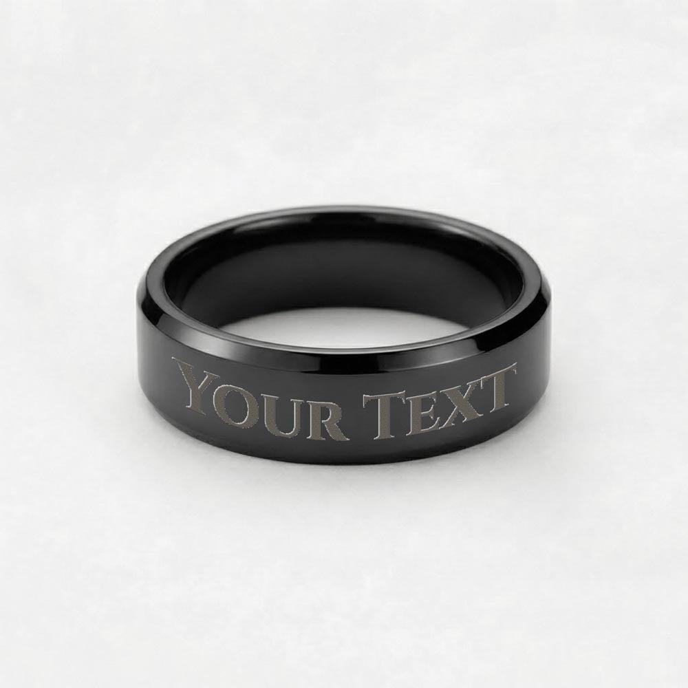 Non-Message Card Engraved Men's Ring
