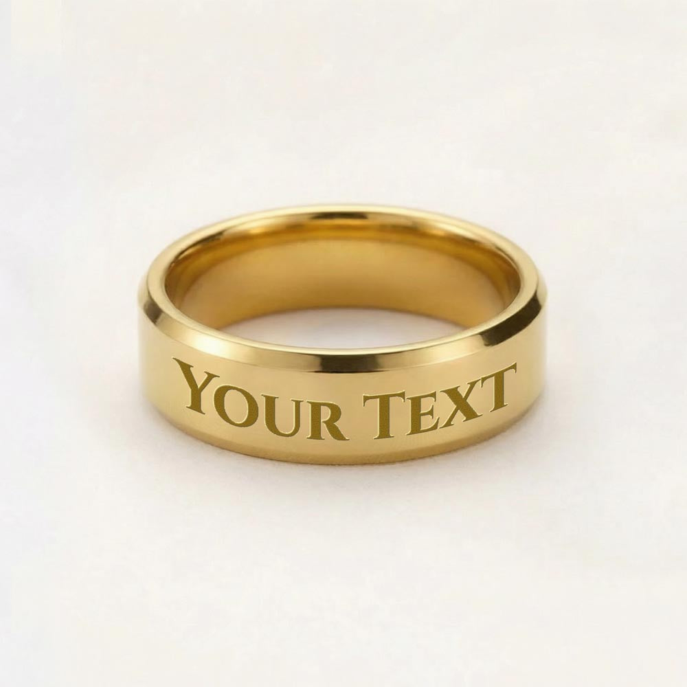 Engraved Men's Ring with Message Card