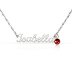 Non-Message Card Custom Name Necklace with Birthstone