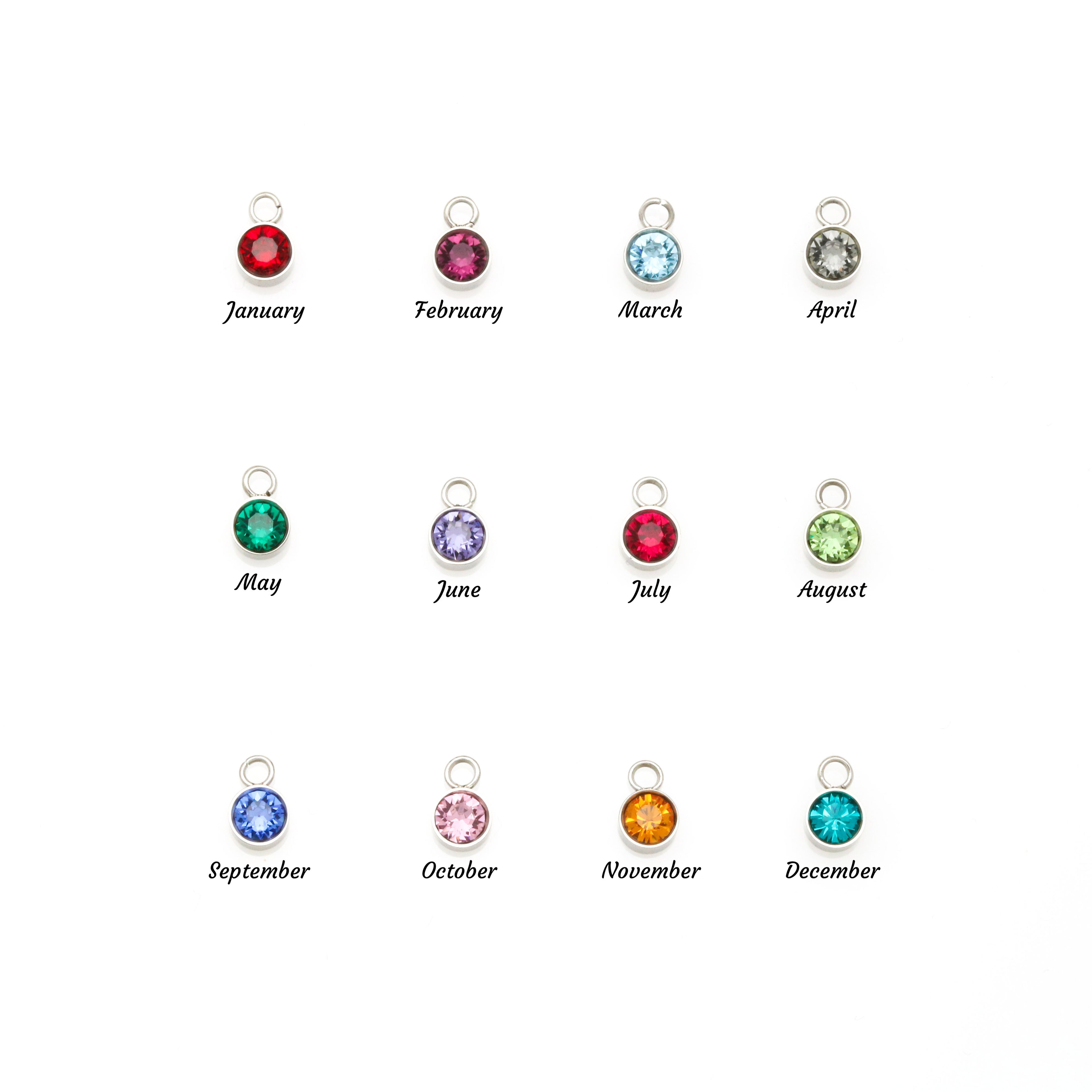 Non-Message Card Custom Name Necklace with Birthstone