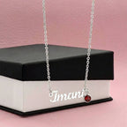 Non-Message Card Custom Name Necklace with Birthstone