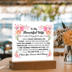 To My Beautiful Wife – Acrylic Square