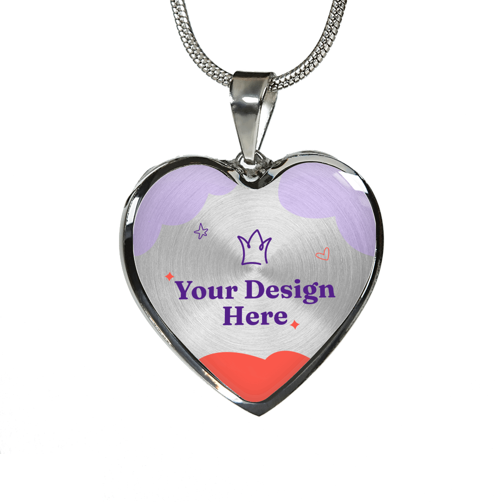 Buyer Upload Heart Necklace with Engraving
