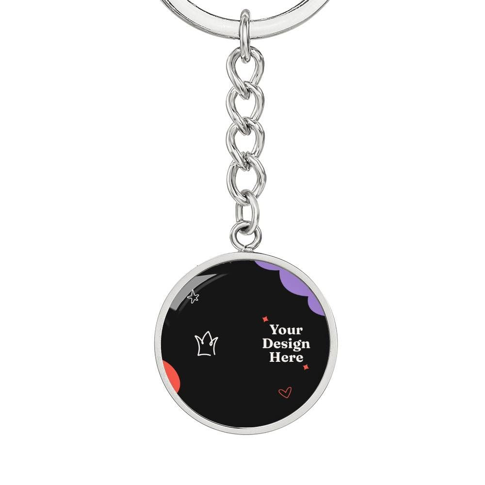Buyer Upload Graphic Circle Keychain
