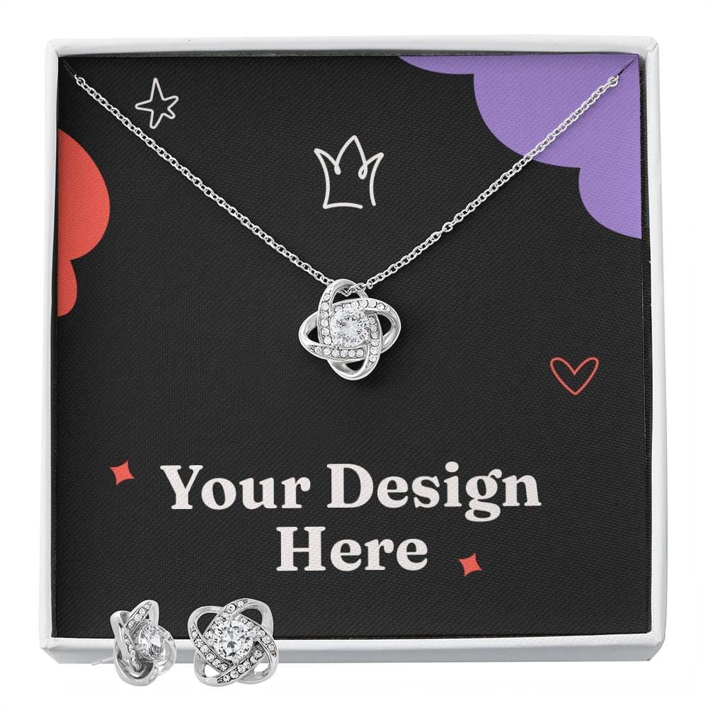 Love Knot Necklace & Earring Set