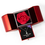 Alluring Beauty Necklace with Red Heart Rose Box