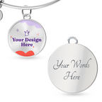 Non-Message Card Luxury Circle Bangle with Buyer Upload