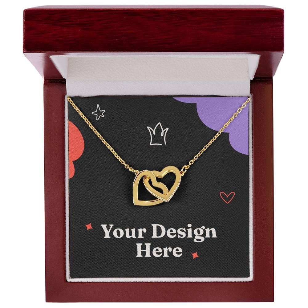 To My Wonderful Fiance Interlocking Hearts Necklace
