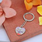 Graphic Heart with Curb Keychain Attachment