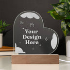 Engraved Acrylic Heart Plaque