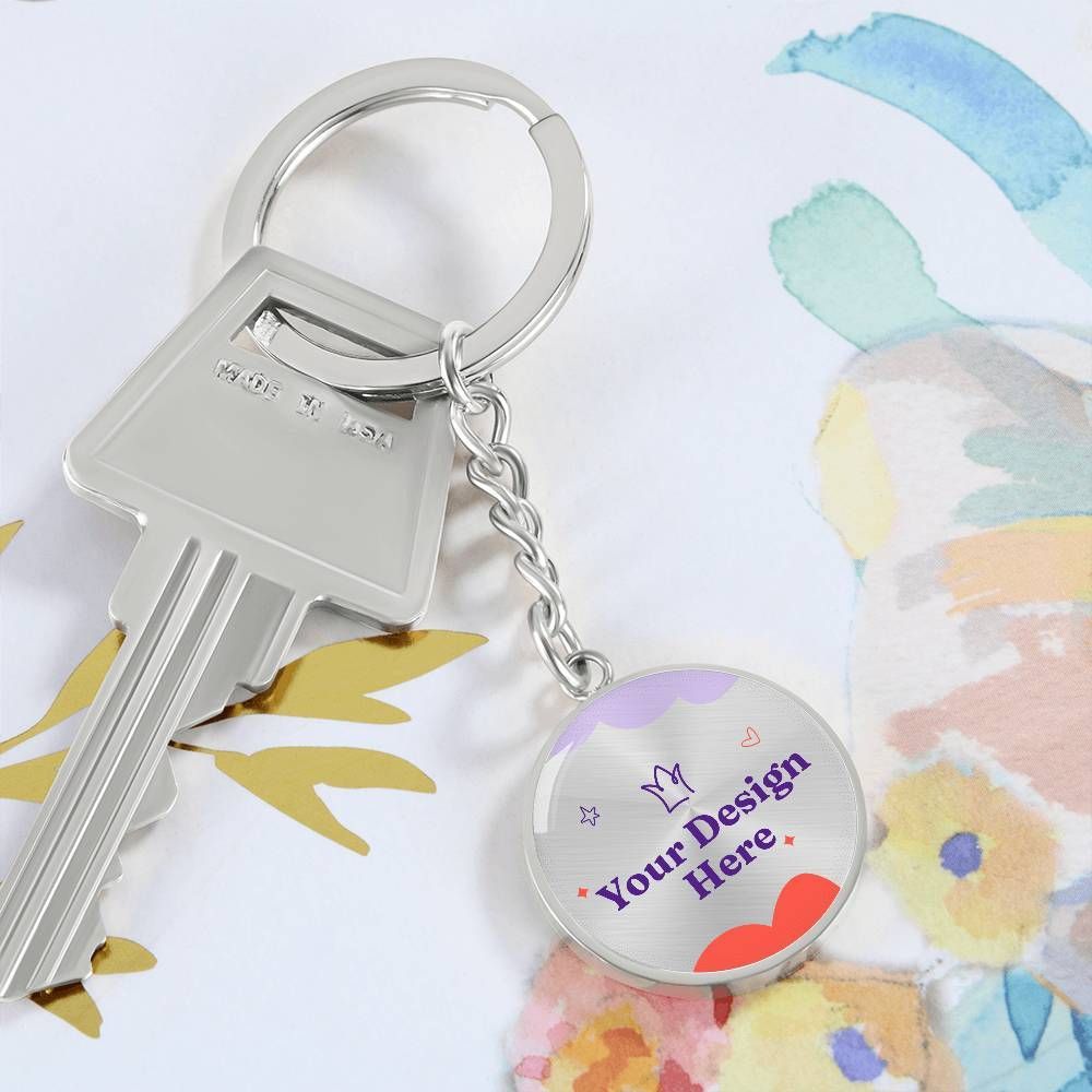 Graphic Circle Keychain