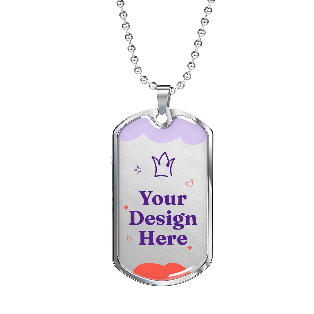 Buyer Upload Dog Tag Necklace with Engraving