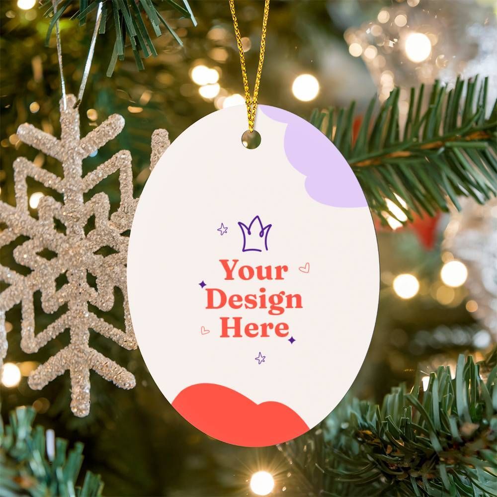 High Gloss Oval Ornament