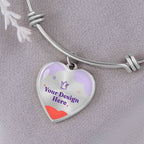 Non-Message Card Luxury Heart Bangle