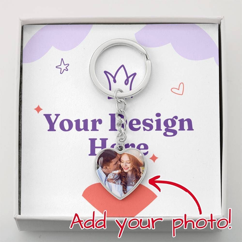 Buyer Upload Graphic Heart Keychain