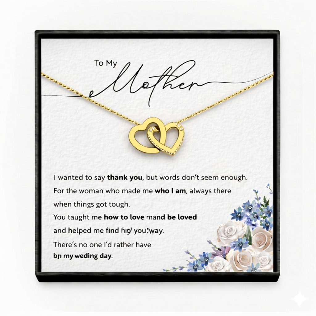 Interlocking Hearts Necklace  For Mother’s Day