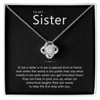 Love Knot Necklace with Rotating Rose Gift Box